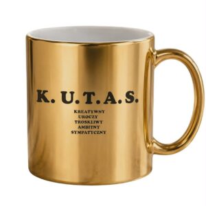 KUBEK PREMIUM Z ZABAWNYM NAPISEM „K.U.T.A.S.”