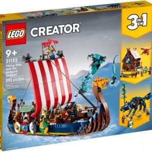 LEGO CREATOR 31132 STATEK WIKINGÓW I WĄŻ Z MIDGARD