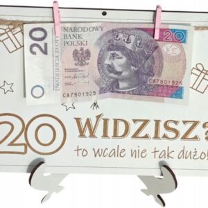 KARTKA PAMIĄTKA TO WCALE NIE TAK DUŻO PREZENT NA 20 URODZINY KOPERTA GRAWER
