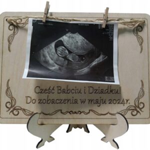 RAMKA NA ZDJĘCIE USG DLA BABCI DZIADKA MAGNES NA LODÓWKĘ ZOSTANIESZ BABCIĄ