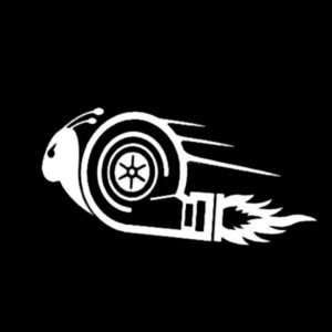 NAKLEJKA TURBO ŚLIMAK NA SAMOCHÓD NA SZYBĘ TURBINA