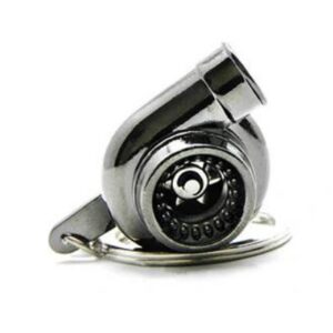 SZARY BRELOK SAMOCHODOWY DO KLUCZY TURBO TURBINA WIRNIK PREZENT TUNING