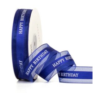 1M WSTĄŻKA TASIEMKA URODZINOWA HAPPY BIRTHDAY