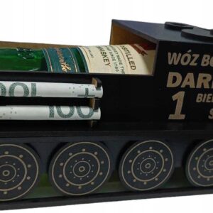 NISZCZYCIEL CZOŁG STOJAK NA ALKOHOL WÓDKĘ WHISKY PREZENT URODZINY GRAWER