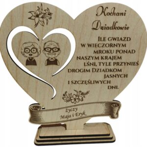 STATUETKA FIGURKA PREZENT NA DZIEŃ BABCI DLA DZIADKA GRAWER ŻYCZENIA IMIE