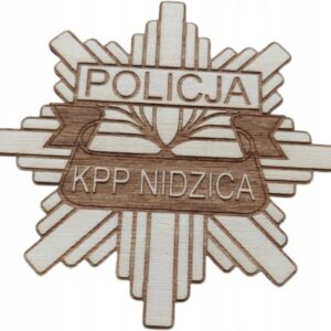 ODZNAKA BLACHA GWIAZDA POLICYJNA MAGNES NA LODÓWKĘ IMIE GRAWER PREZENT