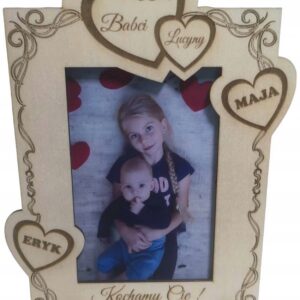 PREZENT NA DZIEŃ BABCI – PERSONALIZOWANA RAMKA NA ZDJĘCIE Z MAGNESEM