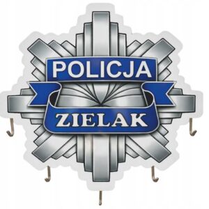 WIESZAK NA KLUCZE ODZIEŻ IMIĘ POLICYJNA ODZNAKA PREZENT DLA POLICJANTA 3D