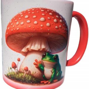 MAGICZNY KUBEK Z MUCHOMOREM CZERWONYM AMANITA MUSCARIA PREZENT ŚWIĘTY GRZYB