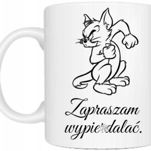ŚMIESZNY KUBEK ZAPRASZAM WYPIERDAL*Ć DO PRACY URODZINY F*CK YOU TOM & JERRY