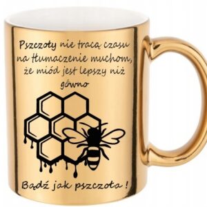 KUBEK DO PRACY DLA PSZCZELARZA PRZEDSIĘBIORCY PREZENT BĄDŹ JAK PSZCZOŁA