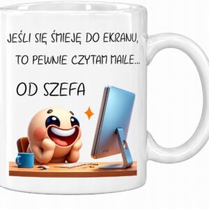 ŚMIESZNY KUBEK PREZENT DLA KOLEGI KOLEŻANKI DO PRACY W KORPO MAILE OD SZEFA