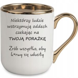 KUBEK MOTYWACYJNY DO PRACY KORPO ZŁOTY PREZENT WULGARNY ŚWIĘTA URODZINY