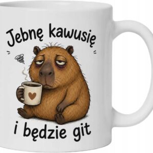 KUBEK DO PRACY Z KAPIBARĄ DO KAWY NA PREZENT JEBNĘ KAWUSIĘ I BĘDZIE GIT