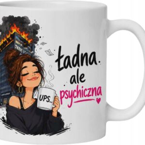 KUBEK DO PRACY W KORPO DLA KOBIETY PREZENT DLA NIEJ ŁADNA ALE PSYCHICZNA