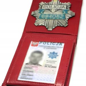 ETUI PORTFEL NA LEGITYMACJE SŁUŻBOWĄ POLICJA SKÓRA PREZENT DLA POLICJANTKI