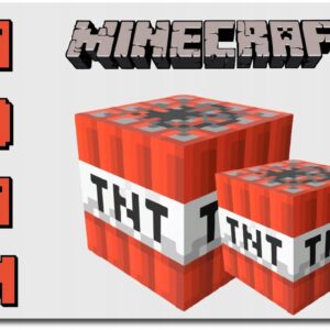 PODKŁADKA POD MYSZ NA BIURKO MINECRAFT PREZENT URODZINY WŁASNY NADRUK IMIE