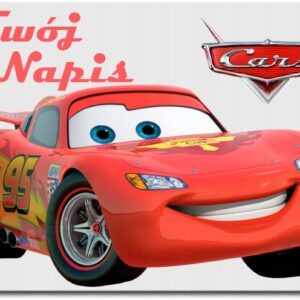 PODKŁADKA POD MYSZ NA BIURKO AUTA CARS PREZENT URODZINY NADRUK IMIE ZYGZAK