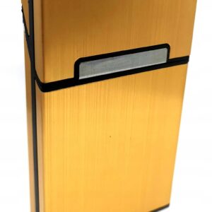 ZŁOTE ETUI OCHRONNE NA PACZKĘ CIENKICH PAPIEROSÓW SLIM PAPIEROŚNICA PREZENT
