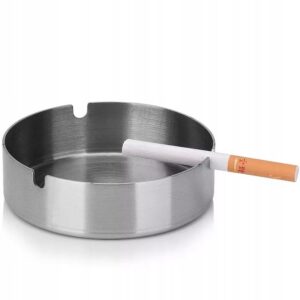 METALOWA STALOWA STOŁOWA OKRĄGŁA OGRODOWA POPIELNICZKA POPIOŁKA 8 CM