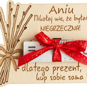 ŚWIĄTECZNY BON RÓZGA NIEGRZECZNY PIENIĄDZE ŚWIĘTA PREZENT MIKOŁAJKI VOUCHER