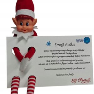 PERSONALIZOWANY POWITALNY LIST OD ELFA IMIE DZIECKA SKRZATA PSOTNIKA GRAWER